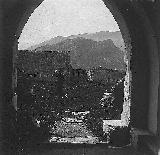 Castillo Nuevo de Santa Catalina. Torre de las Troneras. Foto antigua. Su azotea se ve al fondo de la foto