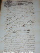 Ayuntamiento de Iznatoraf. 1663 Documento de Don Juan de Austria sobre armas de infantera, Infantera Alemana y caballera