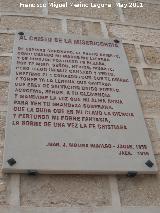 Iglesia del Santo Cristo de la Misericordia. Placa