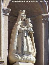 Santuario de Linarejos. Hornacina de la fachada principal