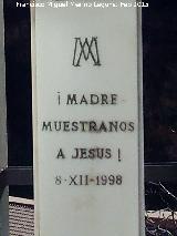 Monumento a Santa Mara. Inscripcin y ao