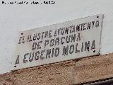 Casa de Don Eugenio Molina. Placa