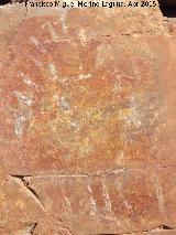 Pinturas rupestres del Abrigo de la Cueva del Santo Grupo V. Pinturas en blanco