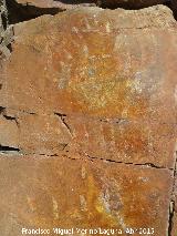 Pinturas rupestres del Abrigo de la Cueva del Santo Grupo V. 