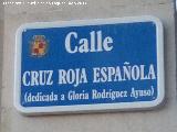 Calle Cruz Roja Espaola. Placa