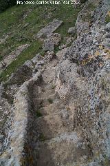 Oratorio visigodo de Giribaile. Escaleras. 