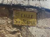 Calle San Jorge. Placa