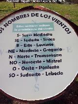 Mirador del Sendero del Bronce. Nombre de los Vientos