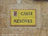 Calle Mesones. Placa