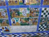 Paseo de los Adoquines. Azulejos del Quijote