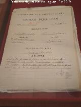 Archivo Histrico Provincial. Expediente de matriculacin del Hispano Suiza J-1055 en Jimena 1923