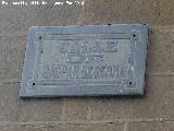 Calle Gaspar Becerra. Placa