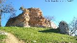 Castillo de Oti�ar. Muralla Norte. Esquina noroeste