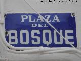 Plaza del Bosque. Placa