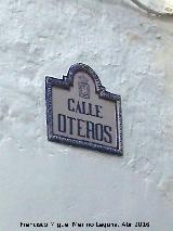 Calle Oteros. Placa