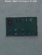 Calle Piedrola. Placa