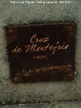 Cruz de Montefro. Placa