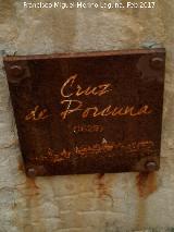 Cruz de Porcuna. Placa