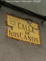 Calle de los Canos. Placa