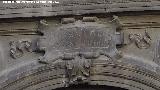 Catedral de Granada. Puerta de San Jernimo. Cartela baja