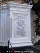 Catedral de Granada. Capilla Mayor. Lpida de los sacerdotes asesinados en la Guerra Civil