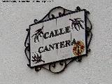 Calle Cantera. Placa