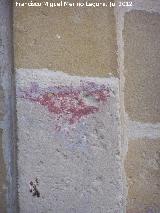 Casa de los Salvajes. Restos de pintura roja