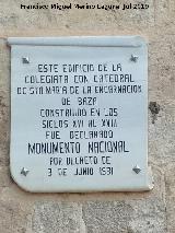 Iglesia Mayor. Placa