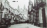 Iglesia de la Encarnaci�n. En 1932 se regula por primera vez el tr�fico en Olvera
