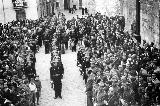 Plaza de San Ildefonso. Banda de Msica de la Guardia Civil 1949