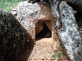 Dolmen de las Protuberancias. Puerta tallada