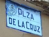 Plaza de la Cruz. Placa