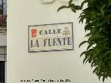 Calle La Fuente. Placa