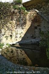 Muralla de Tscar. Alberca del antiguo cementerio