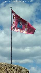 Castillo de los Guzmanes. Torre Circular Este. Bandera