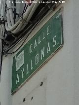 Calle Ayllonas. Placa