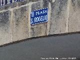 Plaza de San Rogelio. Placa