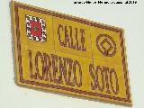 Calle Lorenzo Soto. Placa