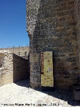 La Mota. Torre de la Campana. Detalle de la esquina extramuros en el Barrio Militar