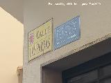Calle de las Parras. Placa
