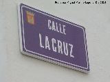 Calle La Cruz. Placa