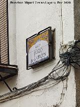 Calle Pozo de la Virgen. Placa