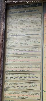 Casa Forestal El Sacejo. Cartel de sendas tur�sticas