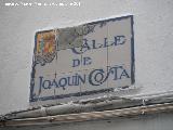 Calle Joaqun Costa. Placa