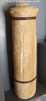 Iglesia de la Victoria. Columna visigoda. Reproducci�n. Museo La frontera y los castillos