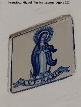 Casa de la Calle Flamencos n� 8. Azulejo del Ave Mar�a