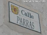 Calle Parras. Placa