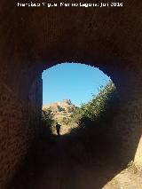 Mina La Aquisgrana. Con el Castillo de las Navas de Tolosa al fondo