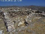 Los Millares. Muralla Exterior - Sector Norte. Cabaa 34 y espacio cuadrangular a intramuros