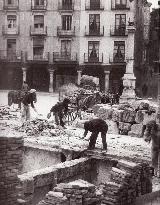 Plaza Carlos Castel. Reconstruccin 19 diciembre 1940